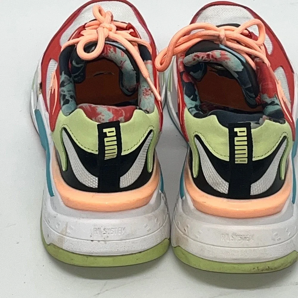 Puma RS-Z System‎ Women's Sneakers Red White Floral Accents Size 10
